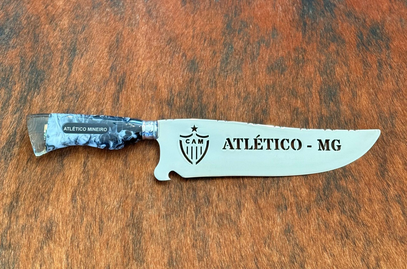 FACA PICANHEIRA INOX 420c de 10´ ATLÉTICO MINEIRO