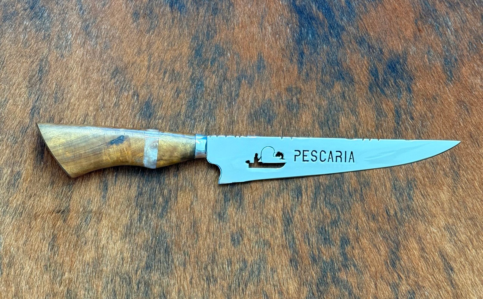 FACA INOX DE 8´ POLEGADAS CABO MISTO PESCARIA