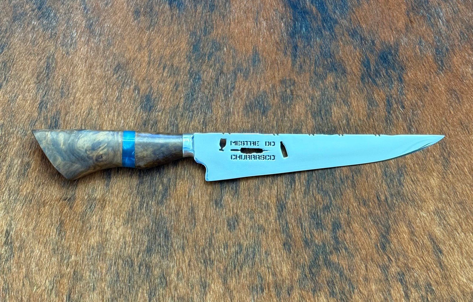 FACA INOX DE 8´ POLEGADAS CABO MISTO MESTRE DO CHURRASCO