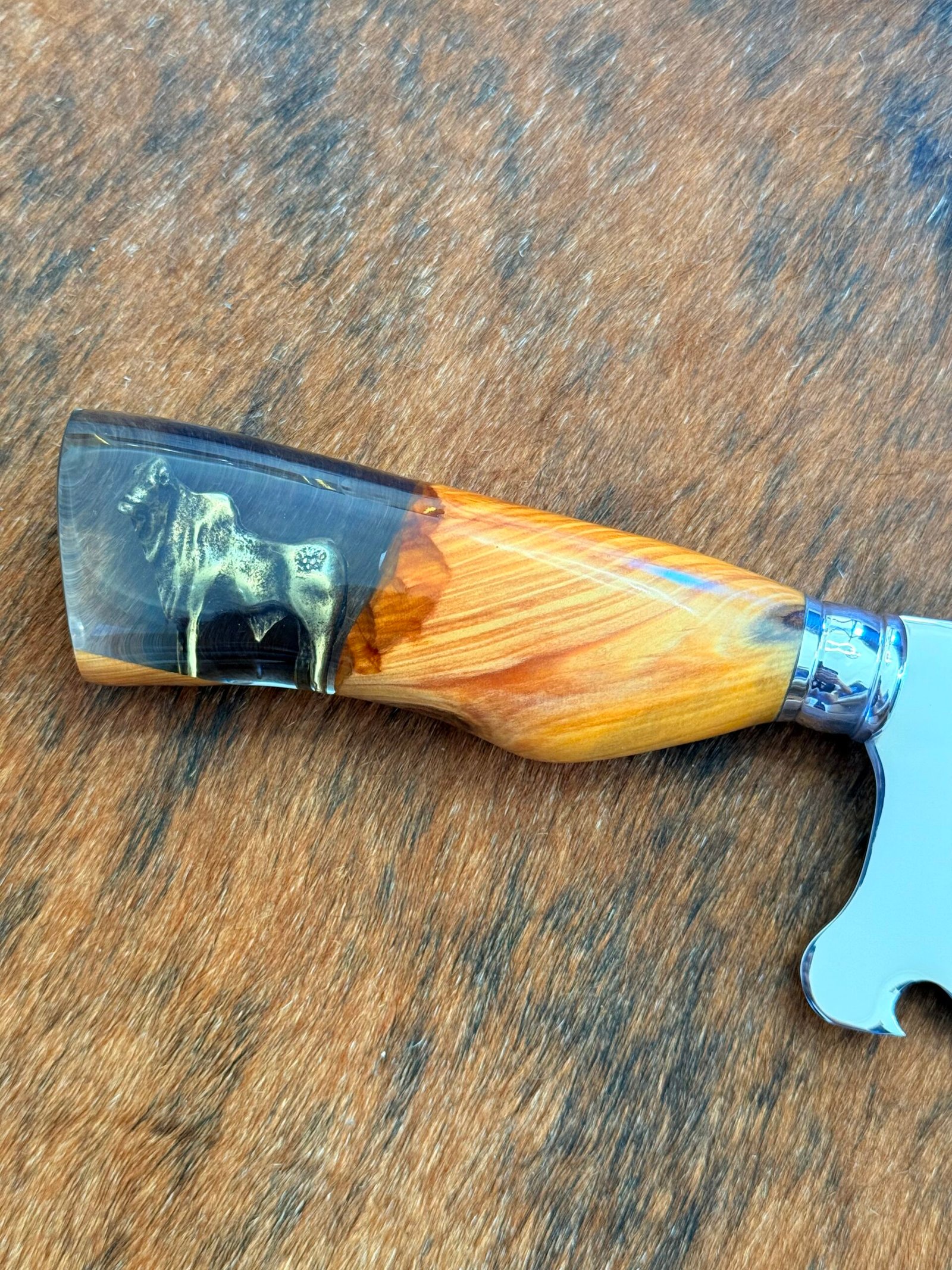 FACA PICANHEIRA INOX 420c de 10´ PREMIUM BOI NELORE - Imagem 3