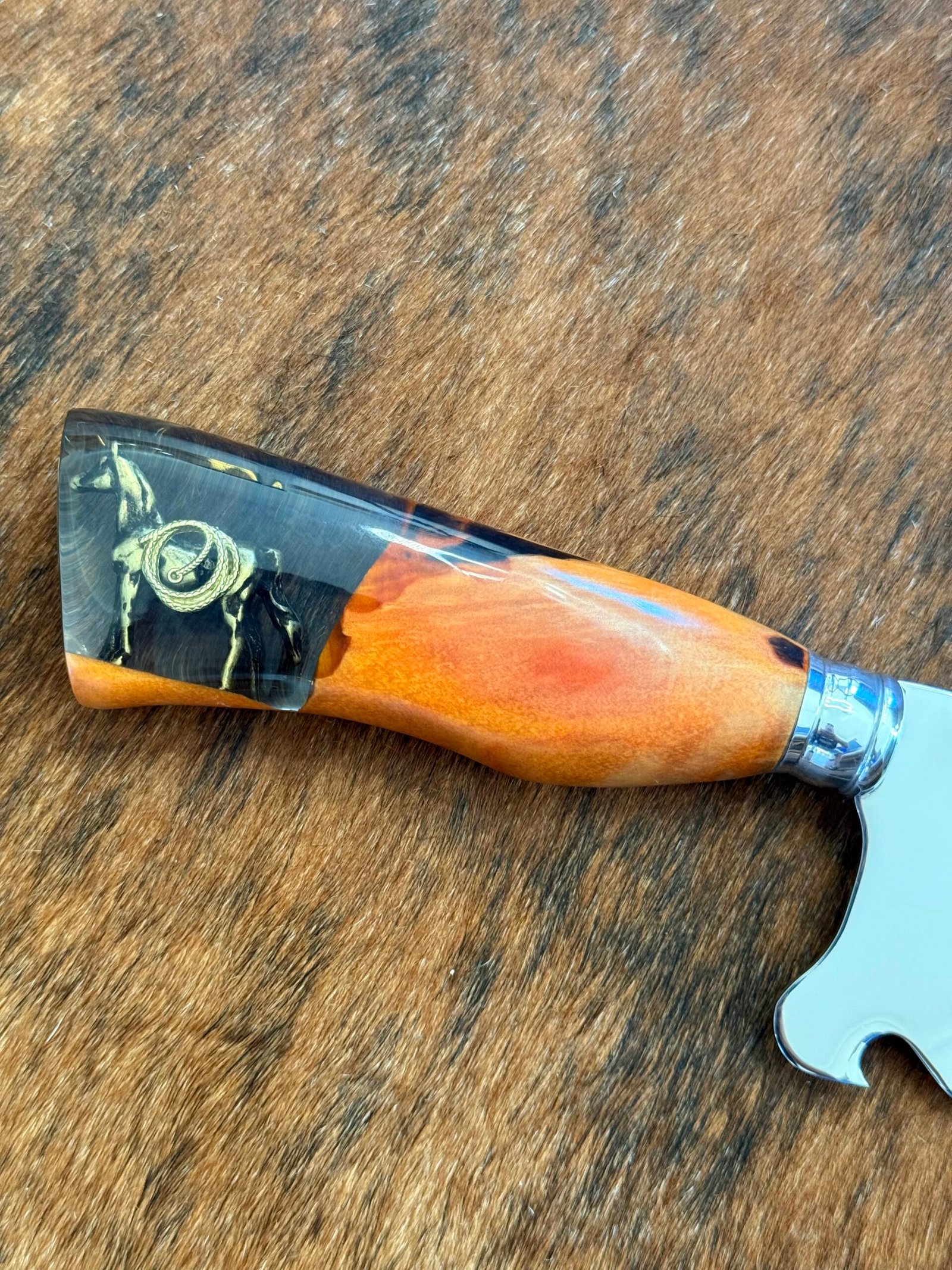 FACA PICANHEIRA INOX 420c de 10´ PREMIUM CAVALO - Imagem 3