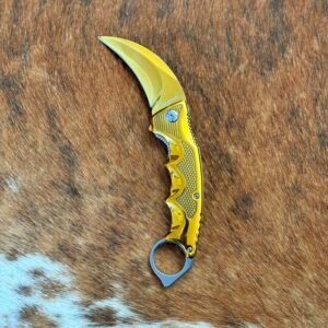 Canivete Karambit Dourado 16