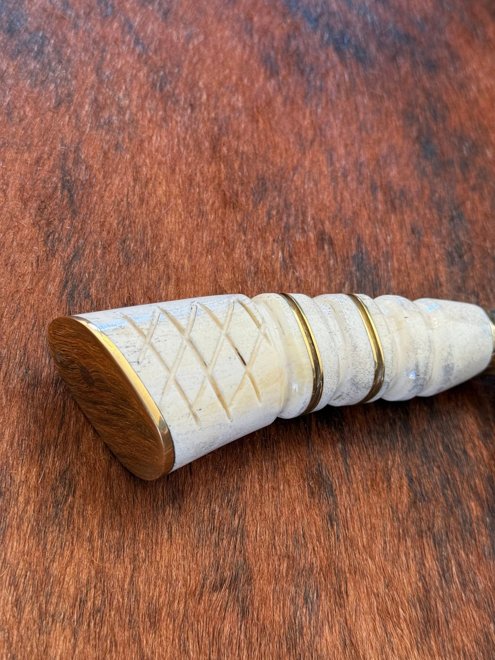 FACA PICANHEIRA INOX 420c de 10´ CABO DE OSSO - Imagem 2