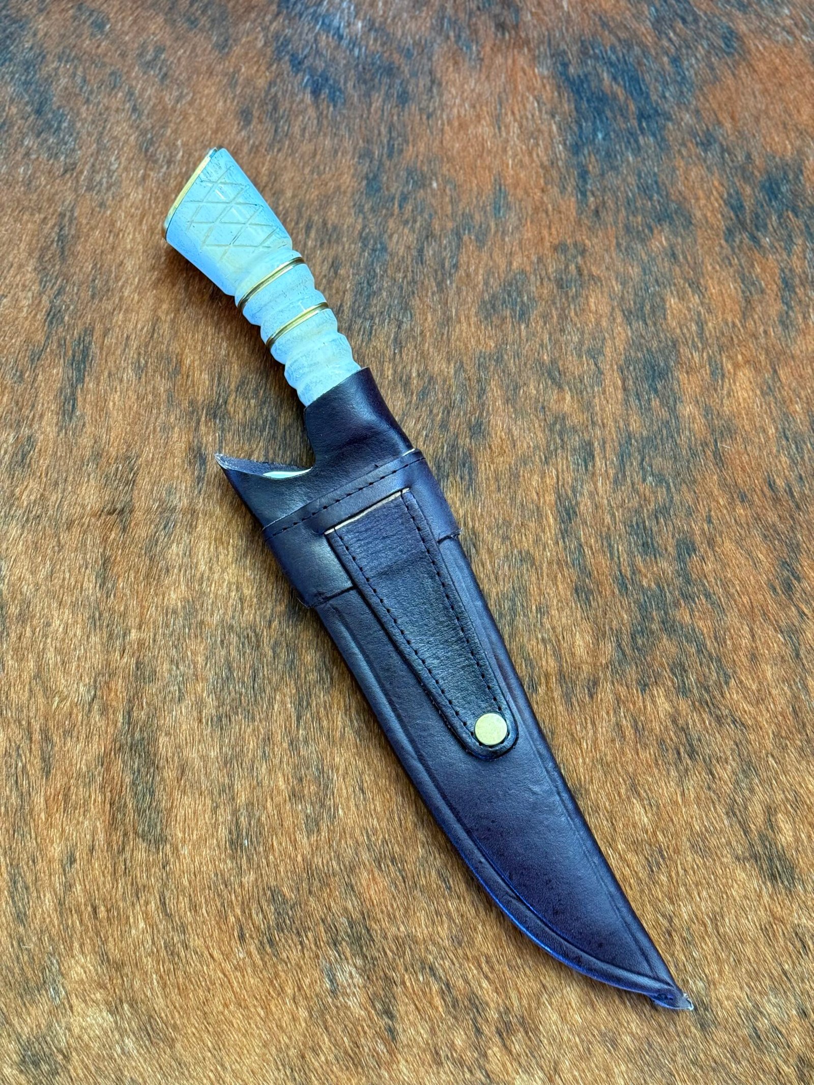 FACA PICANHEIRA INOX 420c de 10´ CABO DE OSSO - Imagem 4