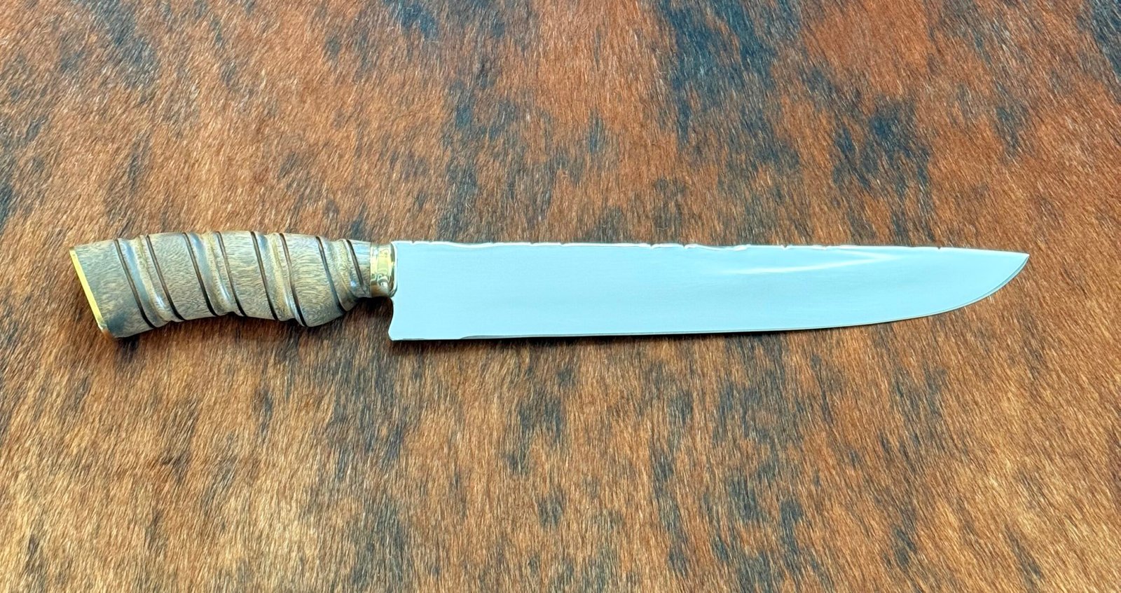 FACA CHURRASCO INOX 420c de 10´ cabo de imbuia