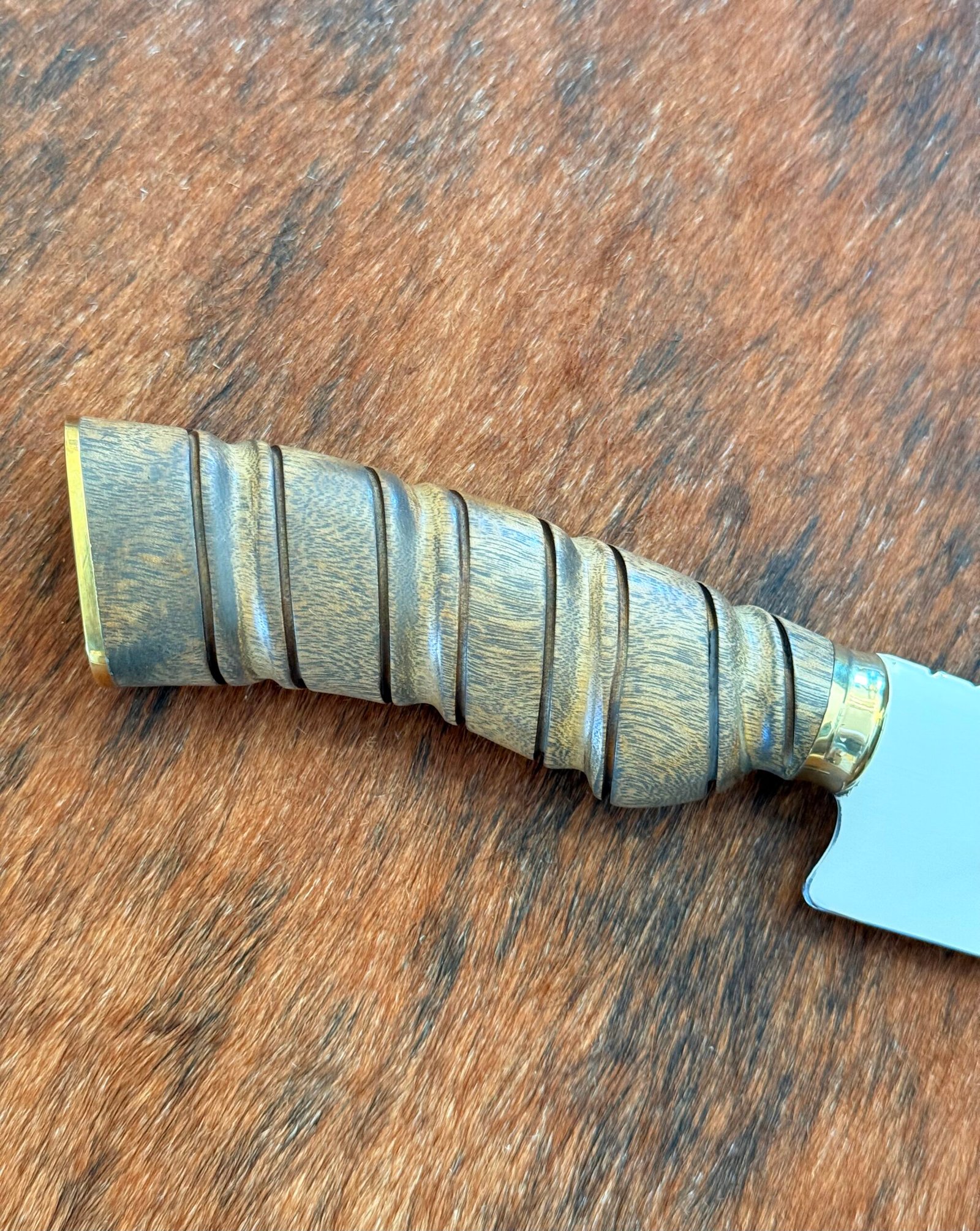 FACA CHURRASCO INOX 420c de 10´ cabo de imbuia - Imagem 3