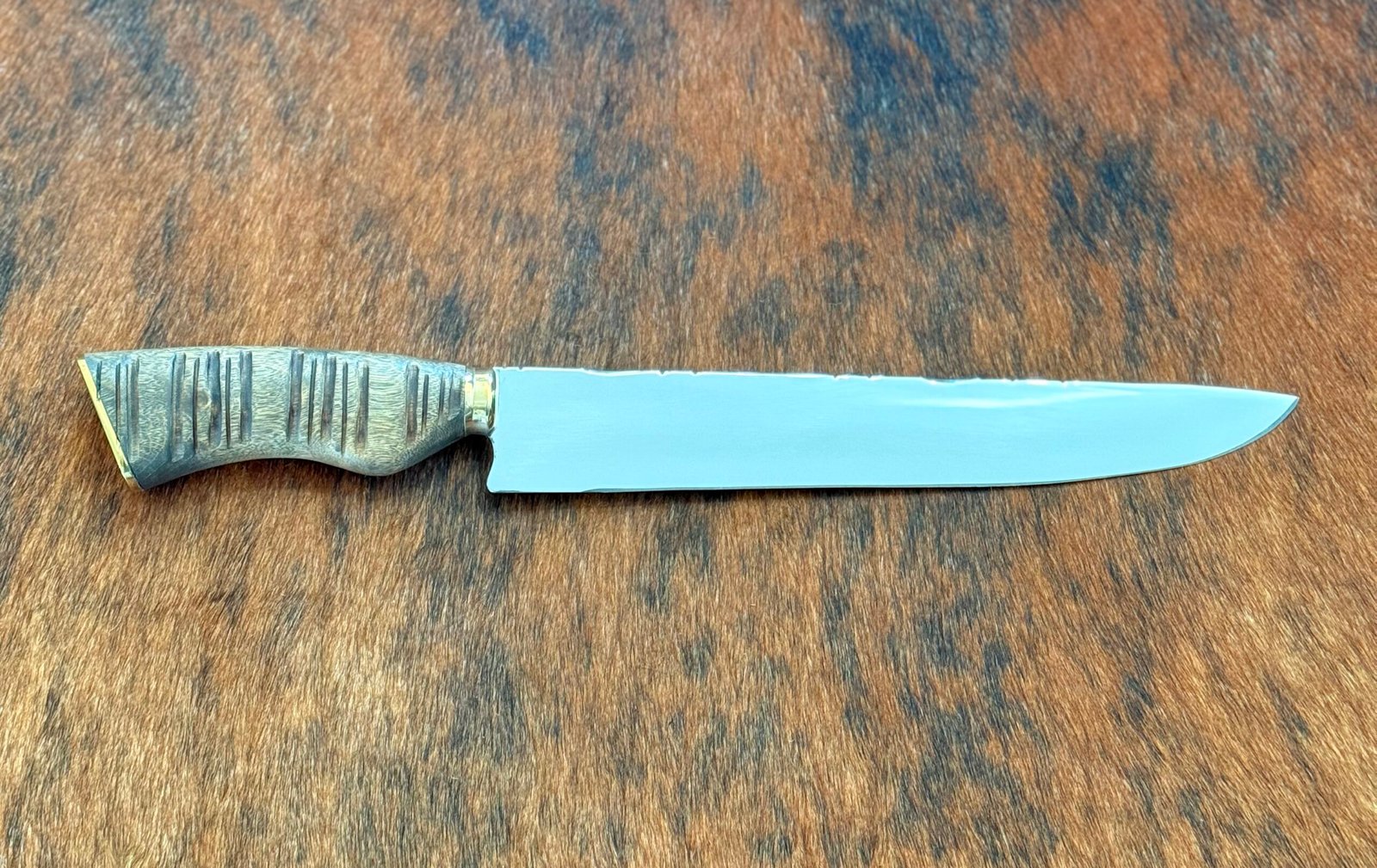 FACA CHURRASCO INOX 420c de 10´ cabo de imbuia