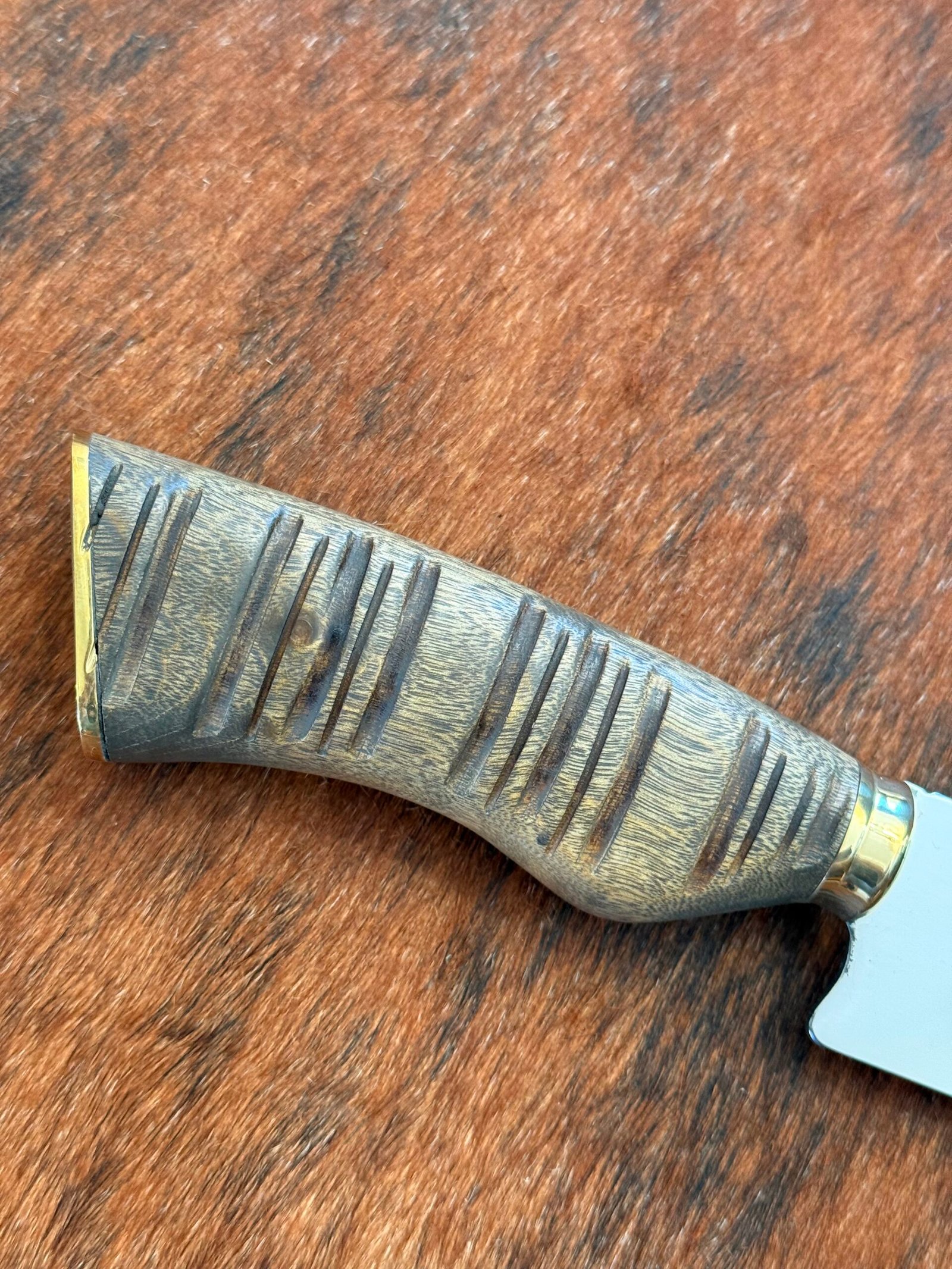 FACA CHURRASCO INOX 420c de 10´ cabo de imbuia - Imagem 3