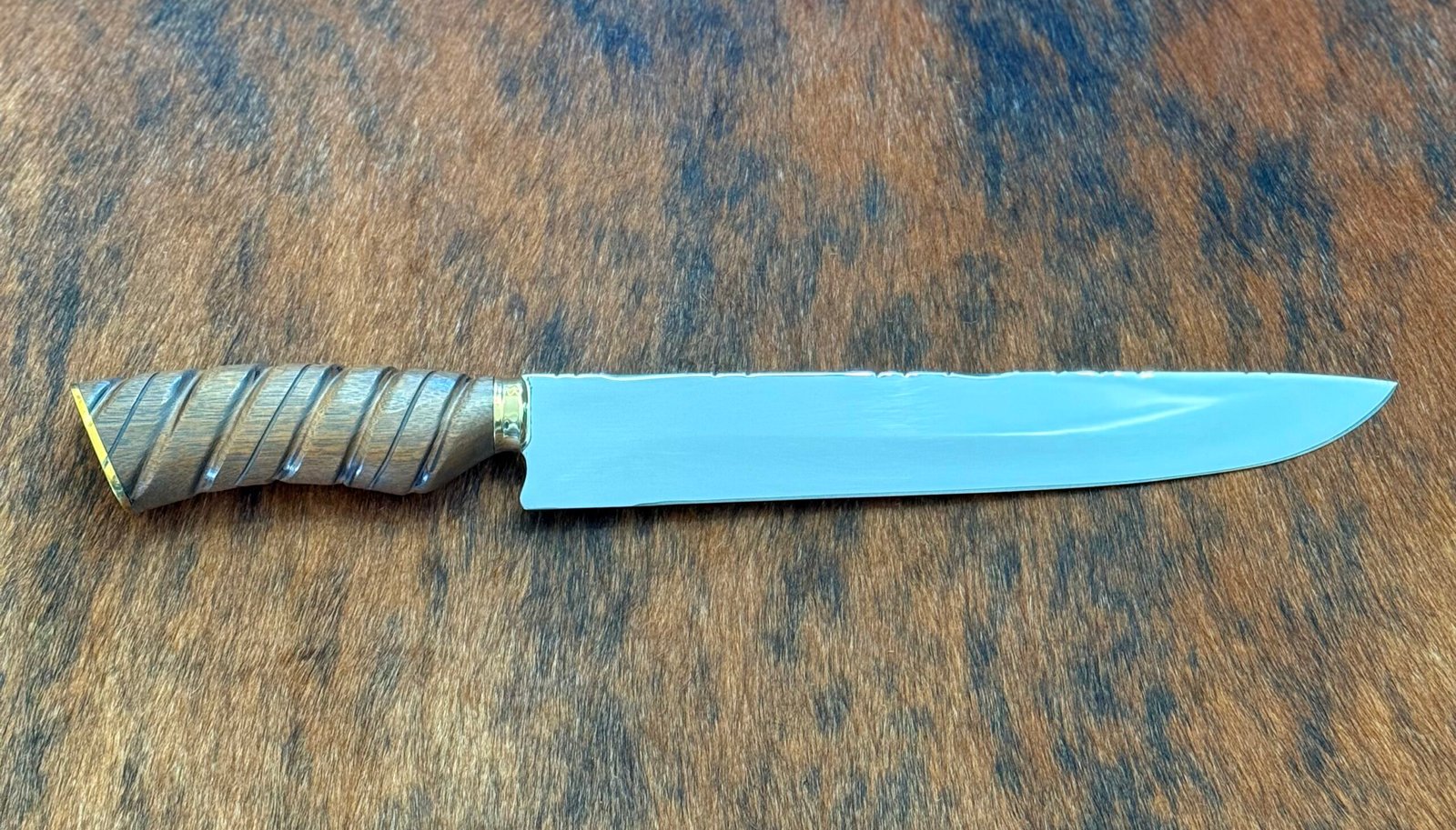 FACA CHURRASCO INOX 420c de 10´ cabo de imbuia