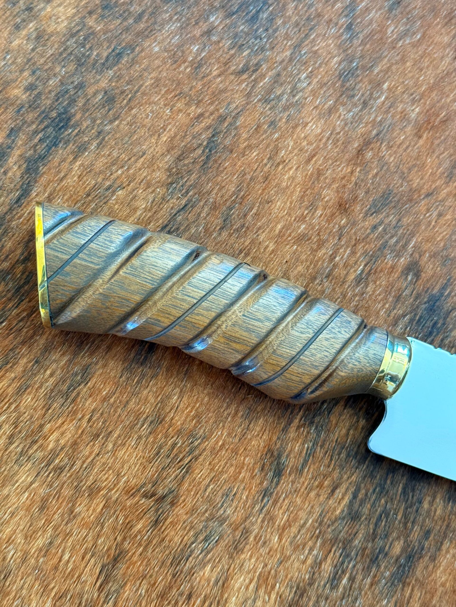 FACA CHURRASCO INOX 420c de 10´ cabo de imbuia - Imagem 3