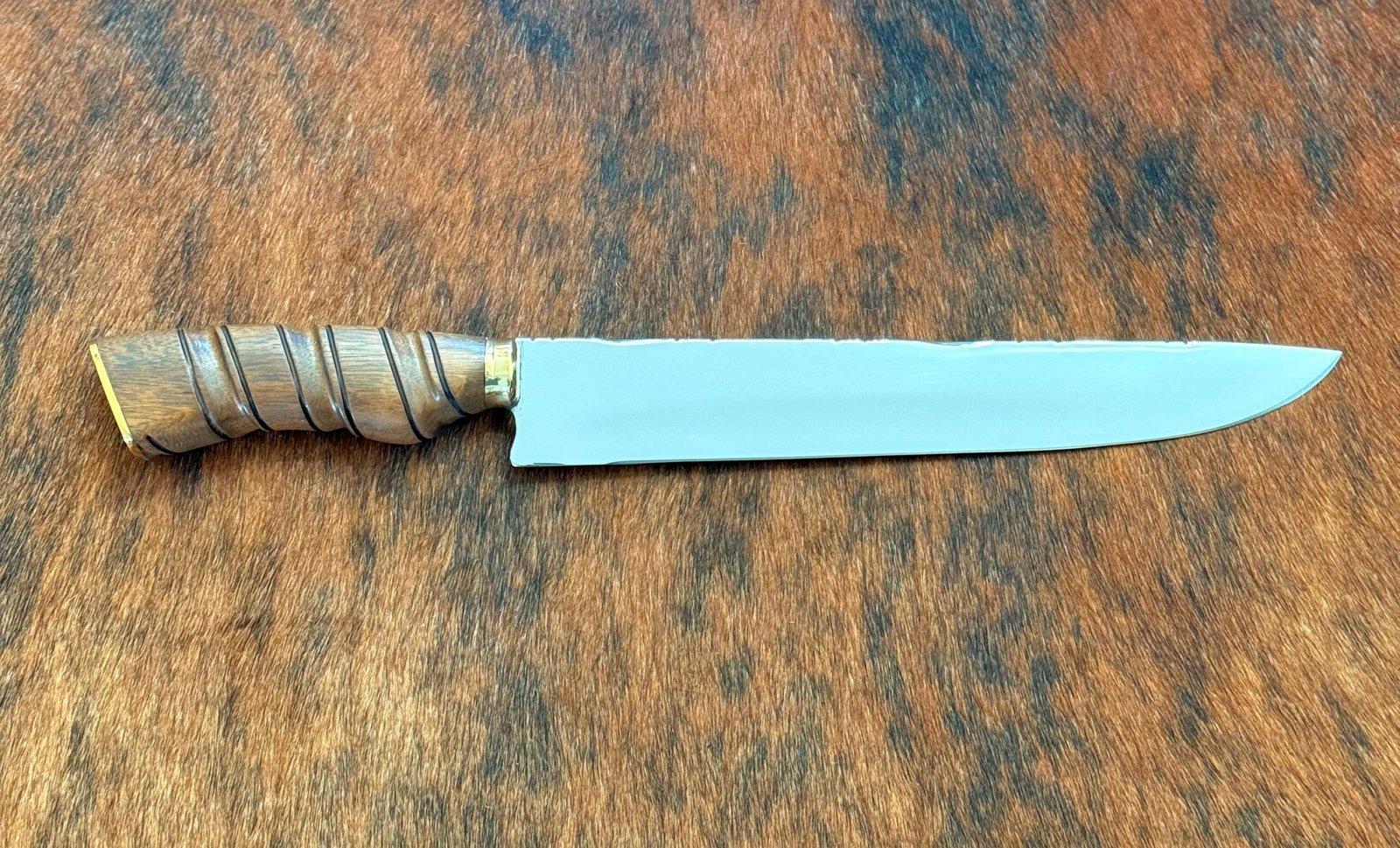 FACA CHURRASCO INOX 420c de 10´ cabo de imbuia