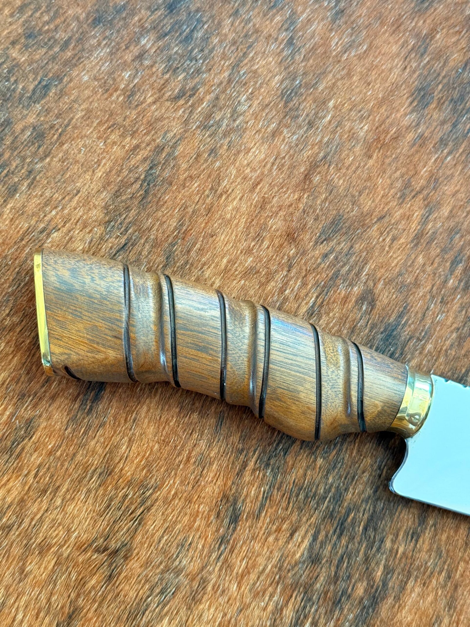 FACA CHURRASCO INOX 420c de 10´ cabo de imbuia - Imagem 3