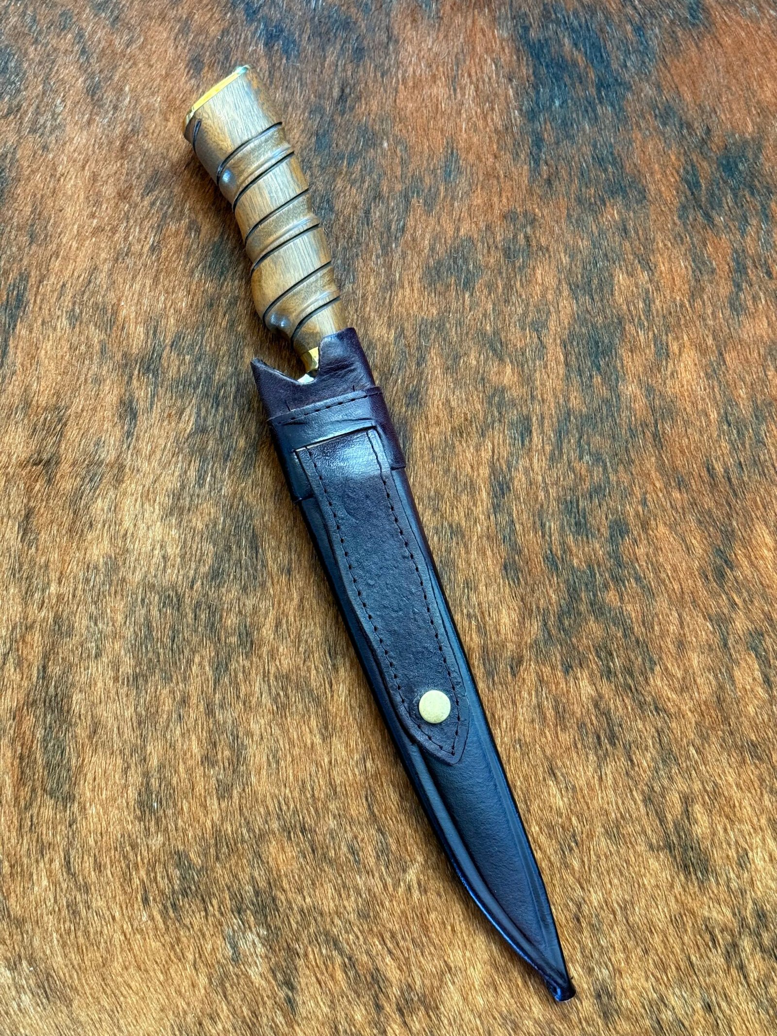 FACA CHURRASCO INOX 420c de 10´ cabo de imbuia - Imagem 4