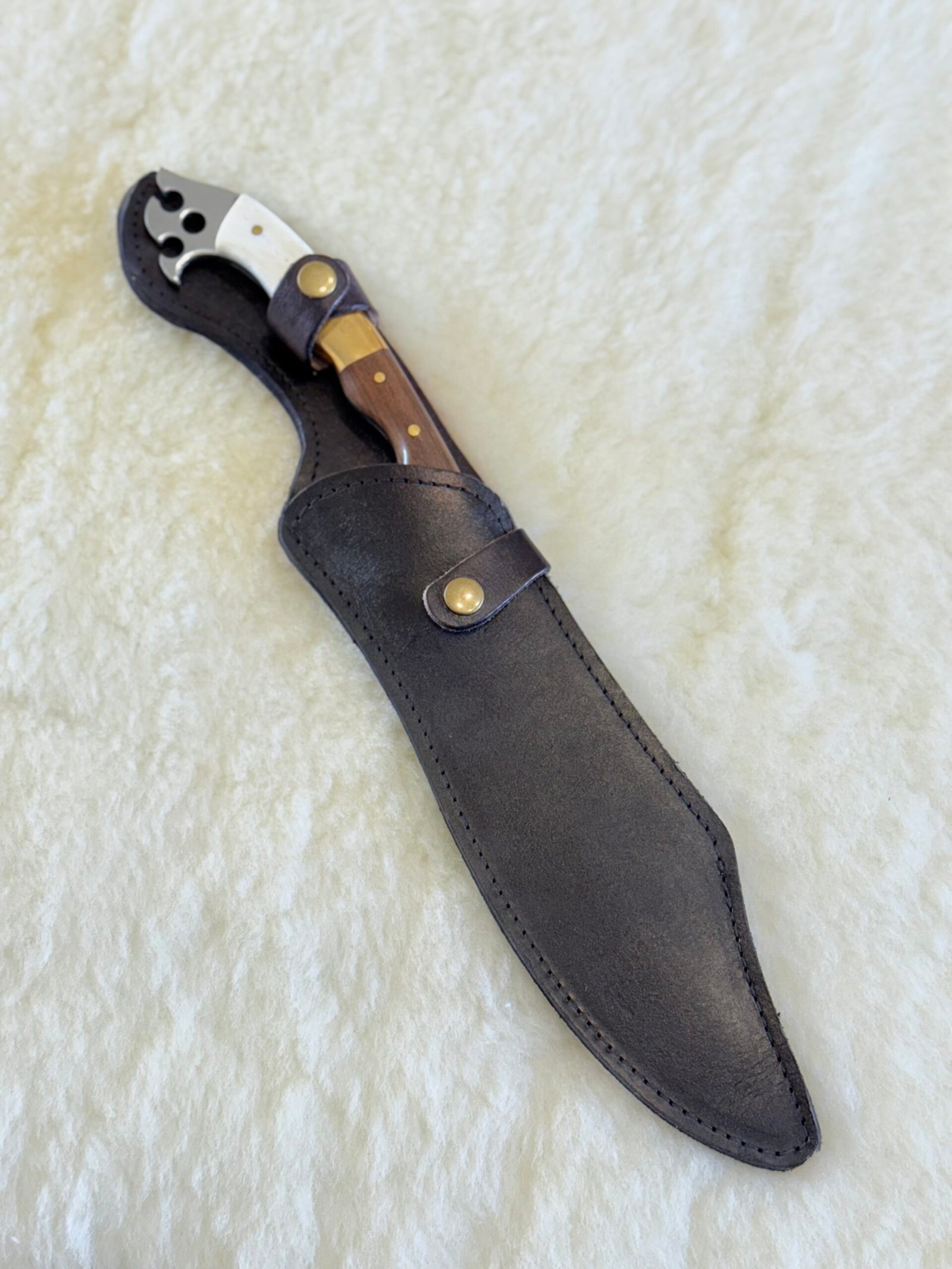 Faca FULL TANG bowie Cabo Misto de 9´ polegadas - Imagem 4